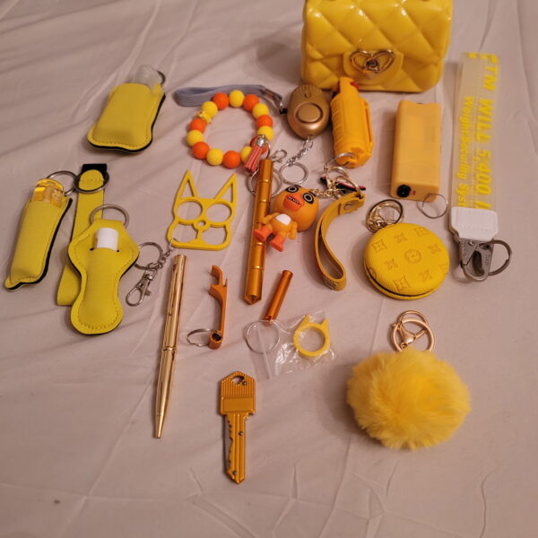 Yellow Key Chain Pocket Book Set
